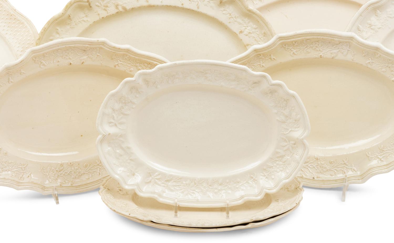 A Collection of French Pont-Aux-Choux Faïence Articles