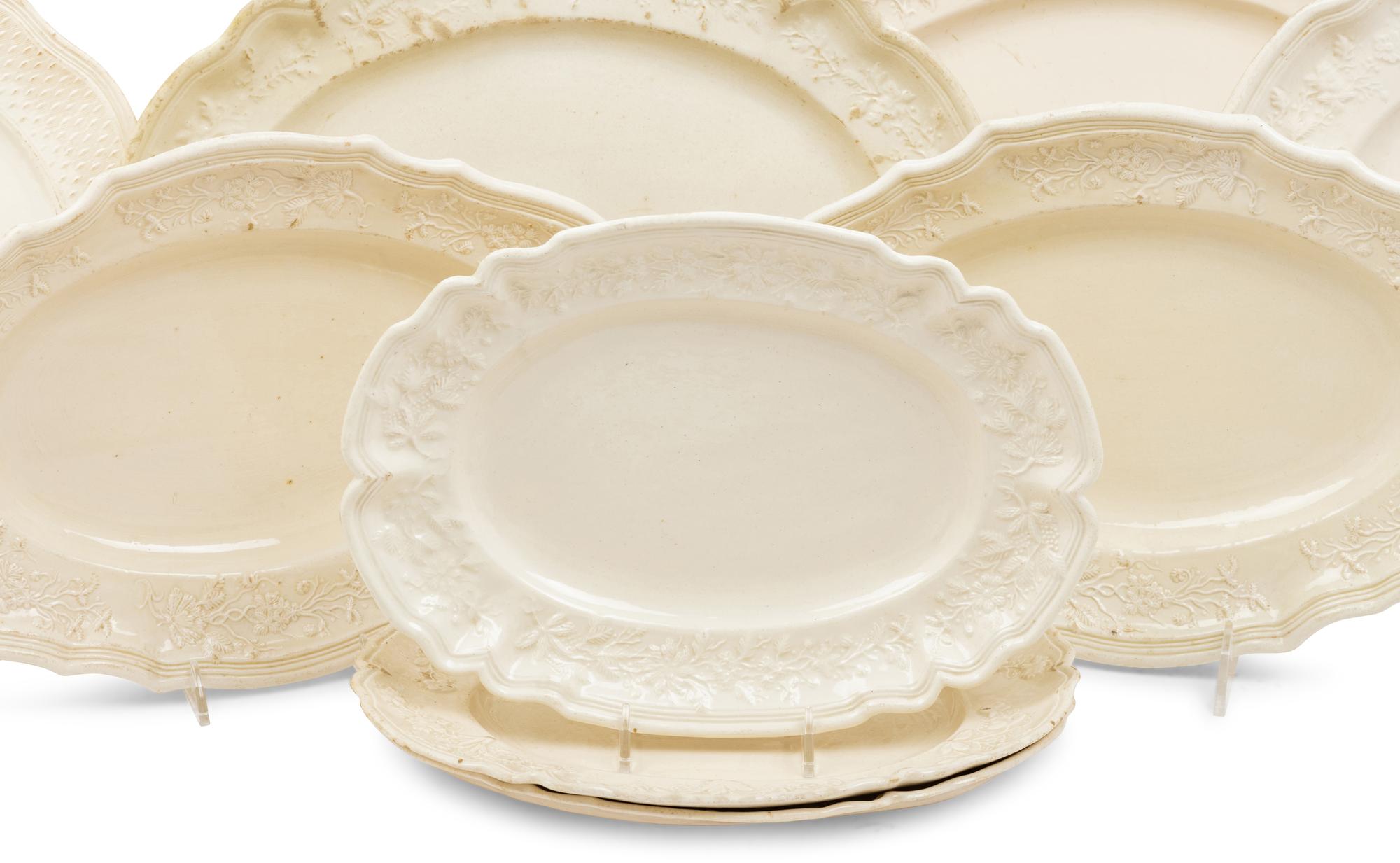 A Collection of French Pont-Aux-Choux Faïence Articles
