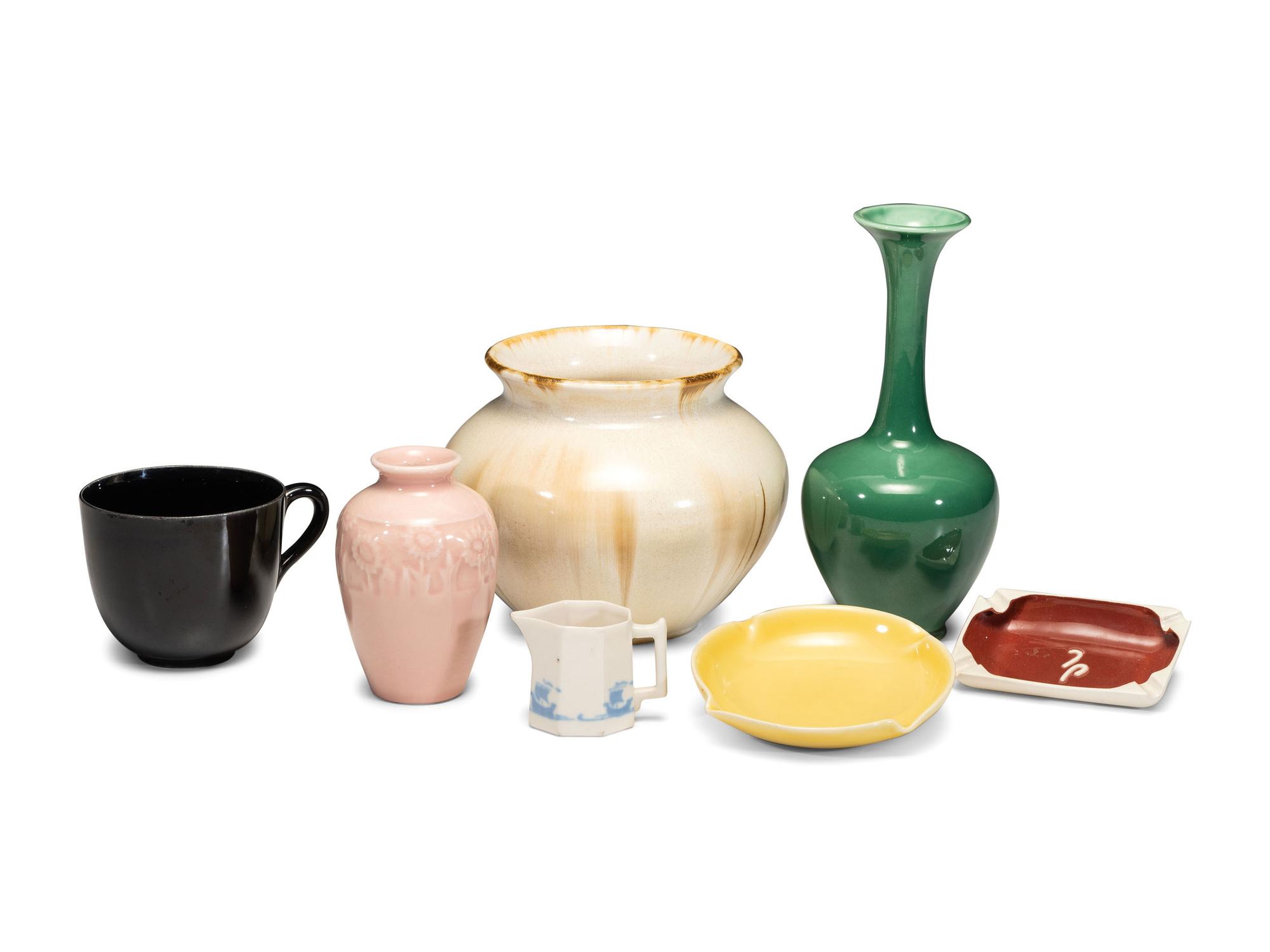 Seven Rookwood Pottery Table Articles