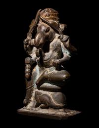 An Indian Bronze Figure of Ganesha