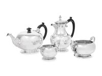 An Assembled English Silver Four-Piece Tea and Coffee Service