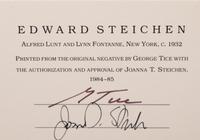 A group of five photographs (from In The Studio printed by George Tice with labels signed by George Tice and Joanna Steichen)