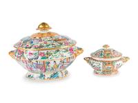 Two Chinese Famille Rose Porcelain Covered Tureens — 19TH/20TH CENTURY