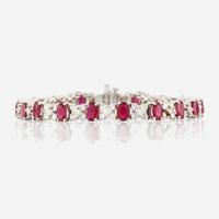A ruby, diamond, and white gold bracelet, Craig Drake