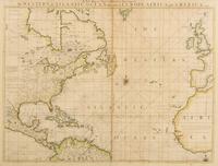 HERBERT, William (1718-1795) and John SENEX (1678-1740). A New Map, or Chart in Mercator's Projection, of The Western or Atlantic Ocean, with part of Europe, Africa and America. London, 1757.
