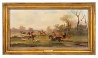 Fox Hunting (four paintings)
