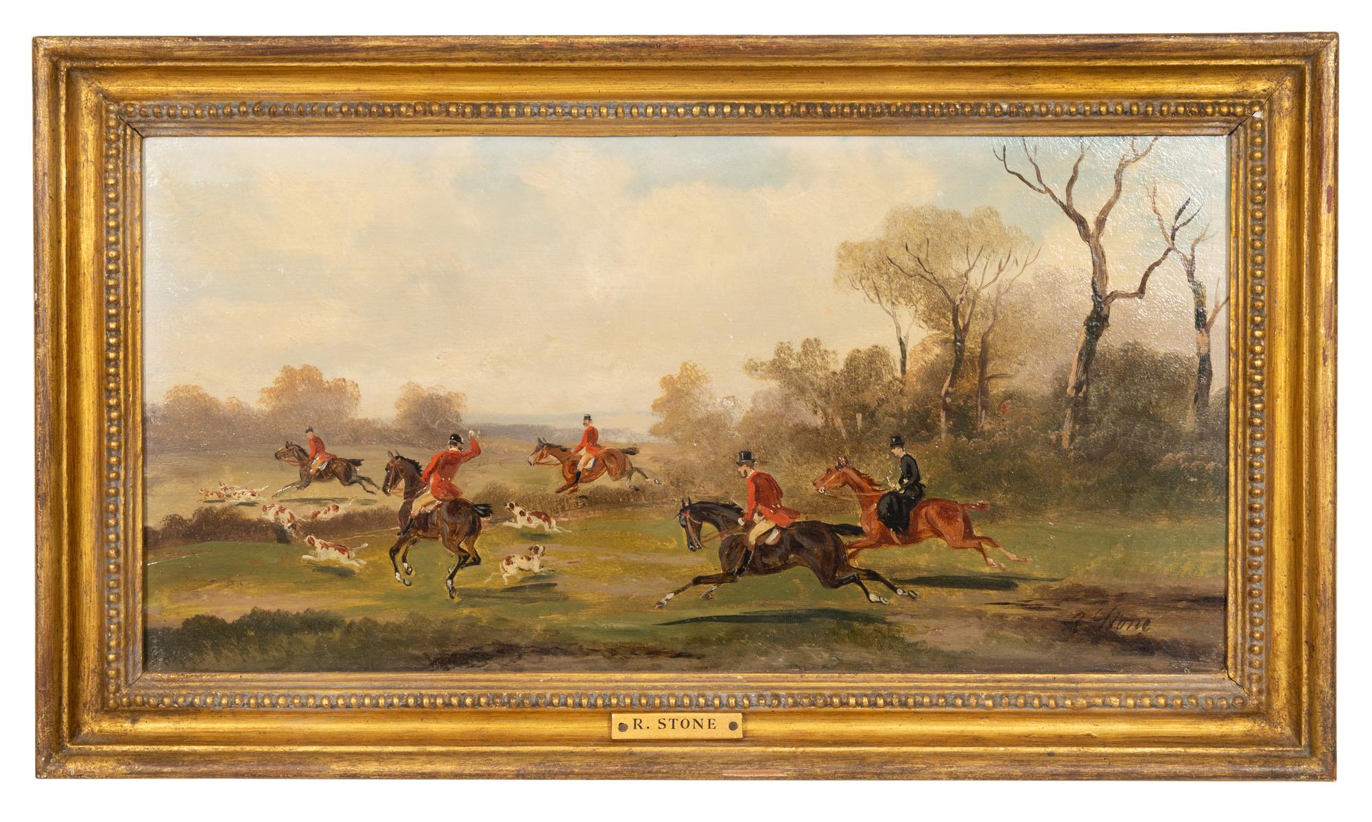 Fox Hunting (four paintings)