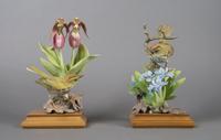 A Pair of Royal Worcester Dorothy Doughty Birds, Oven Bird, Height 10 inches.