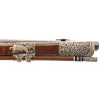Contemporary Snaphance Rifle with Heavily Decorated Inlays by John B. Derrick (American, b.1936)