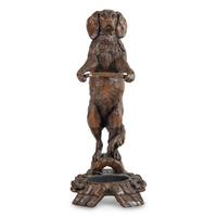 A Swiss "Black Forest" Carved Figural Umbrella Stand