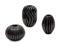 Group of Three Ribbed Vessels