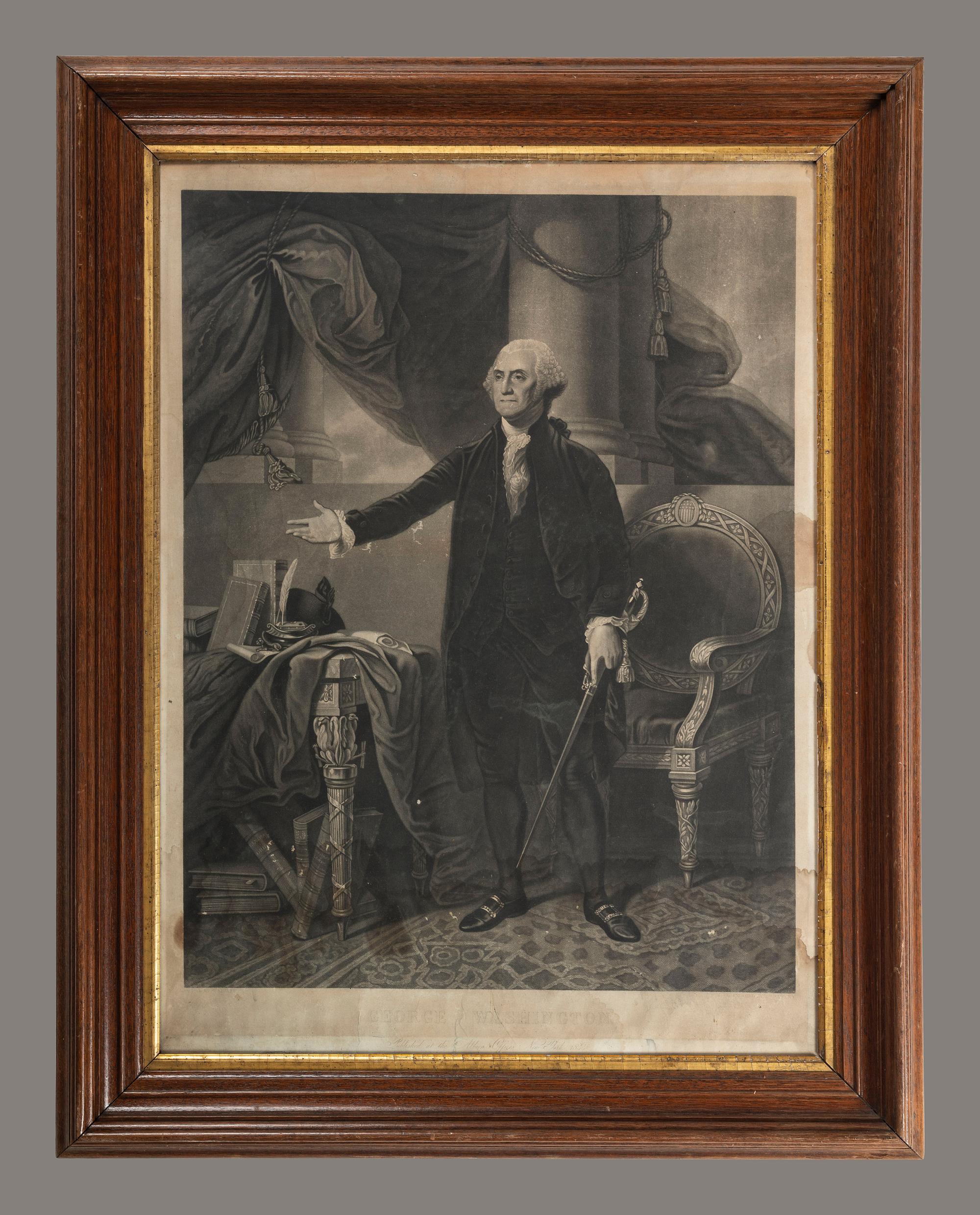 A Pair of Engravings Depicting George and Martha Washington
