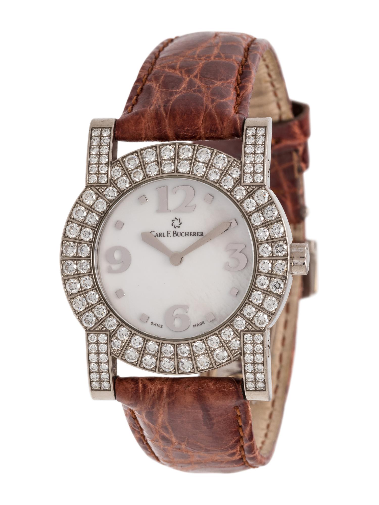 CARL BUCHERER, 18K WHITE GOLD AND DIAMOND 'PATHOS DIVA' WRISTWATCH