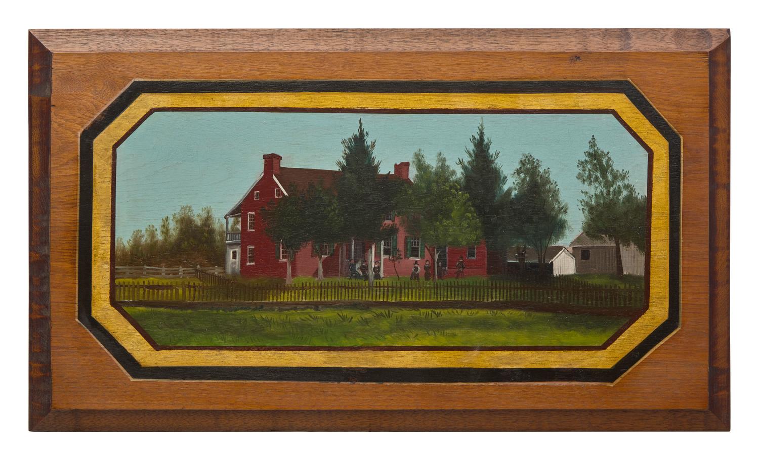 American School 19th Century, A Portrait of a House
