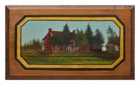 American School 19th Century, A Portrait of a House