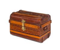 An English Faux Bois Tole Blanket Chest