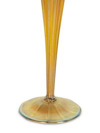 A Pair of Tiffany Studios Favrile Glass Candlesticks
