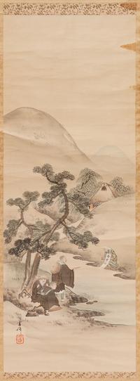 Three Chinese and Japanese Hanging Scrolls