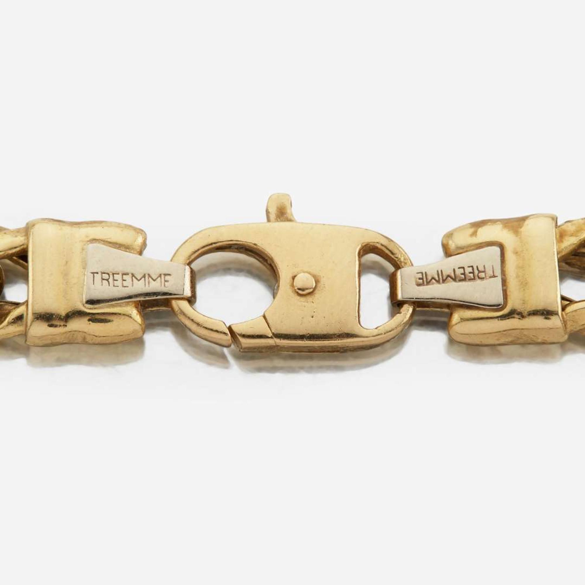 A gold, diamond, and coin necklace