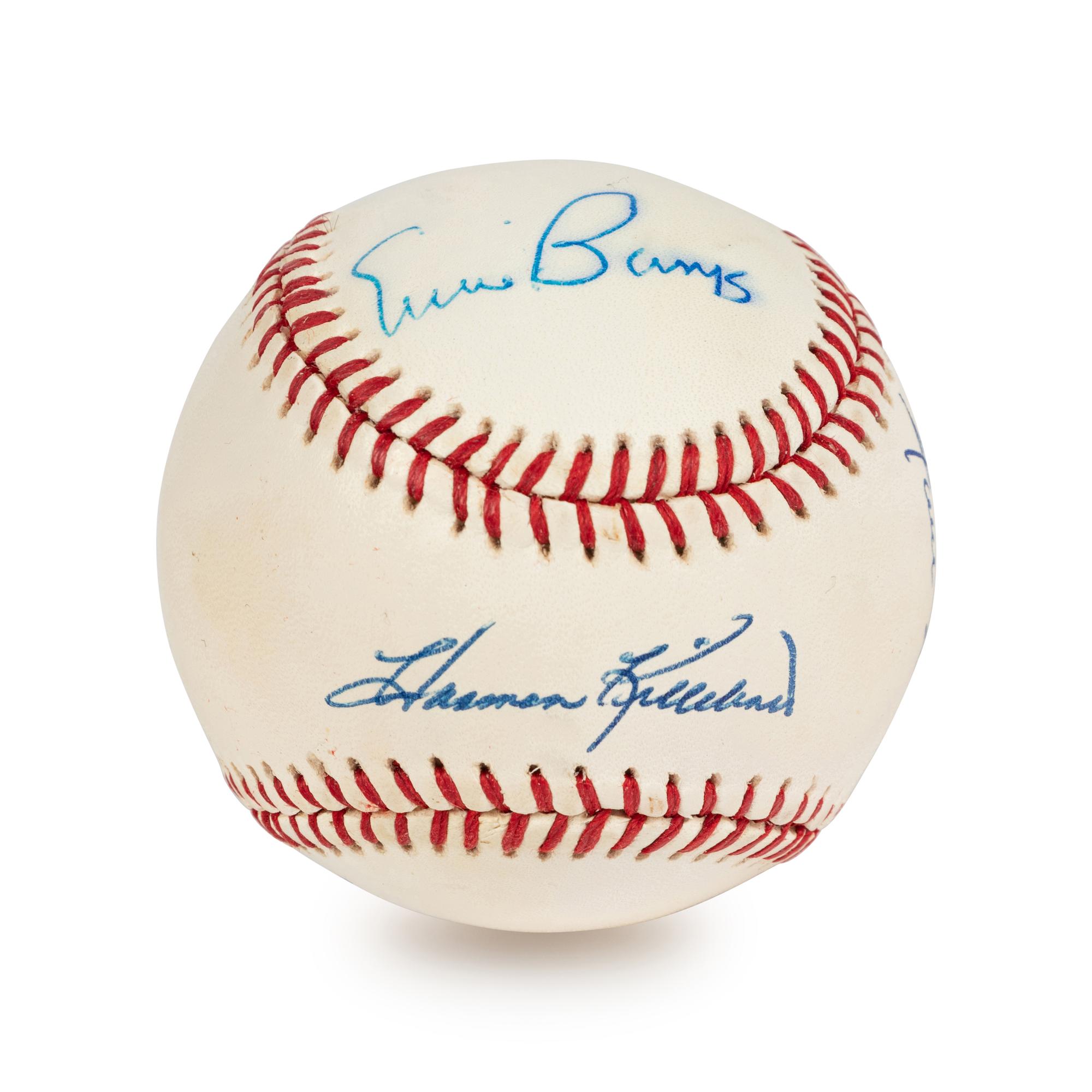 A 500 Home Run Club Signed Autograph Baseball Including Hank Aaron and Willie Mays (Six Signatures, Beckett Authentication Services BAS Certified),