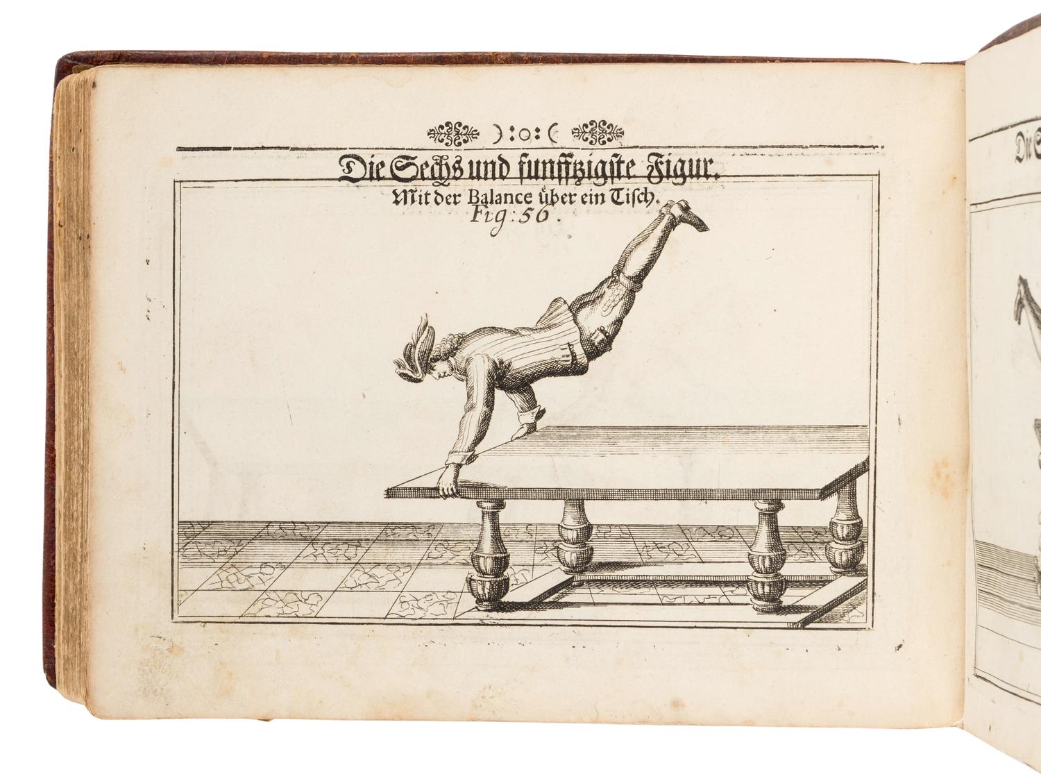 [FENCING]. DOYLE, Alexander. Neu alamodische ritterliche Fecht- und Schirm-Kunst. Das ist: Wahre und nach neuester Franzosischer Manier eingerichtete Unterweisung wie man sich in Fechten und Schirmen perfectioniren und verhalten solle . Nuremberg and Frankfort: Paul Lochnern, 1715.