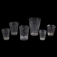 Group of seventeen glass tablewares Most English, 18th/early 19th century