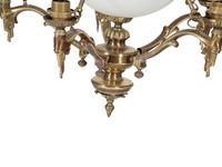 An Empire Style Five Light Gilt Metal Chandelier
