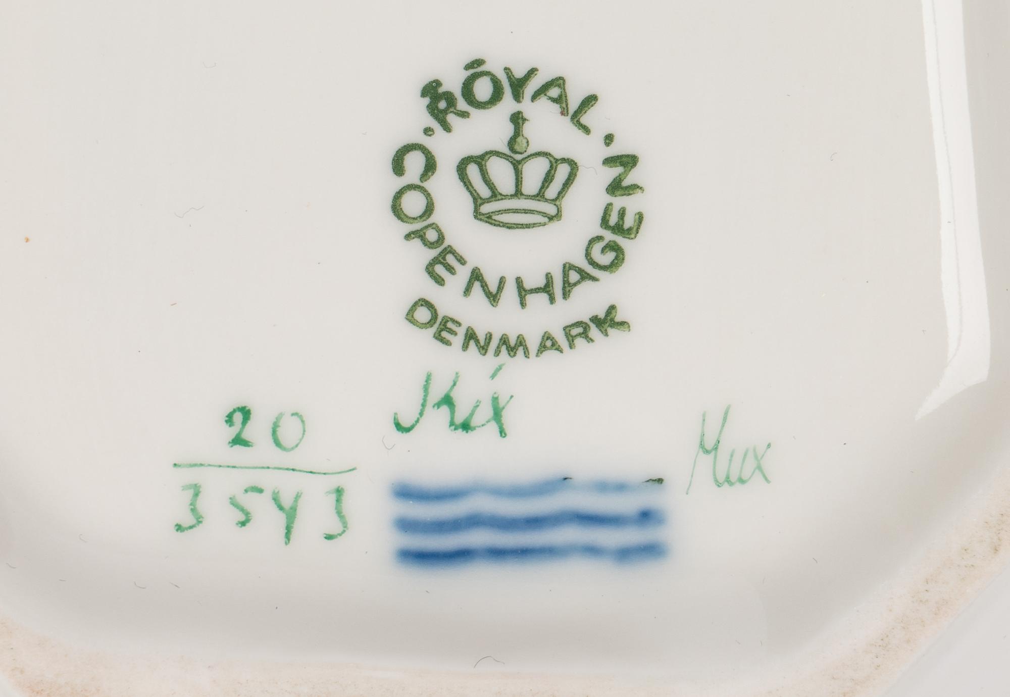 A Royal Copenhagen Flora Danica Porcelain Coffee Service