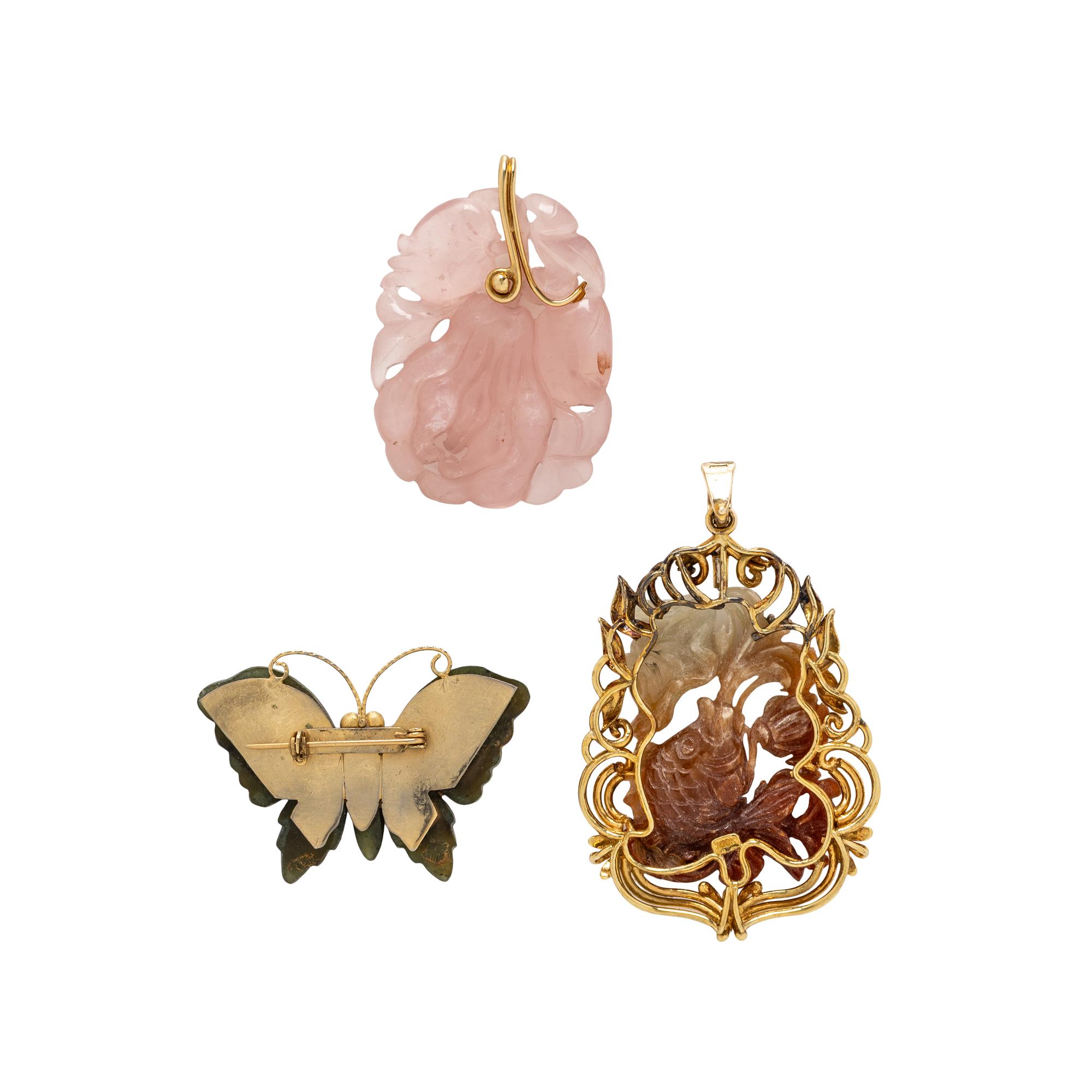COLLECTION OF HARDSTONE JEWELRY