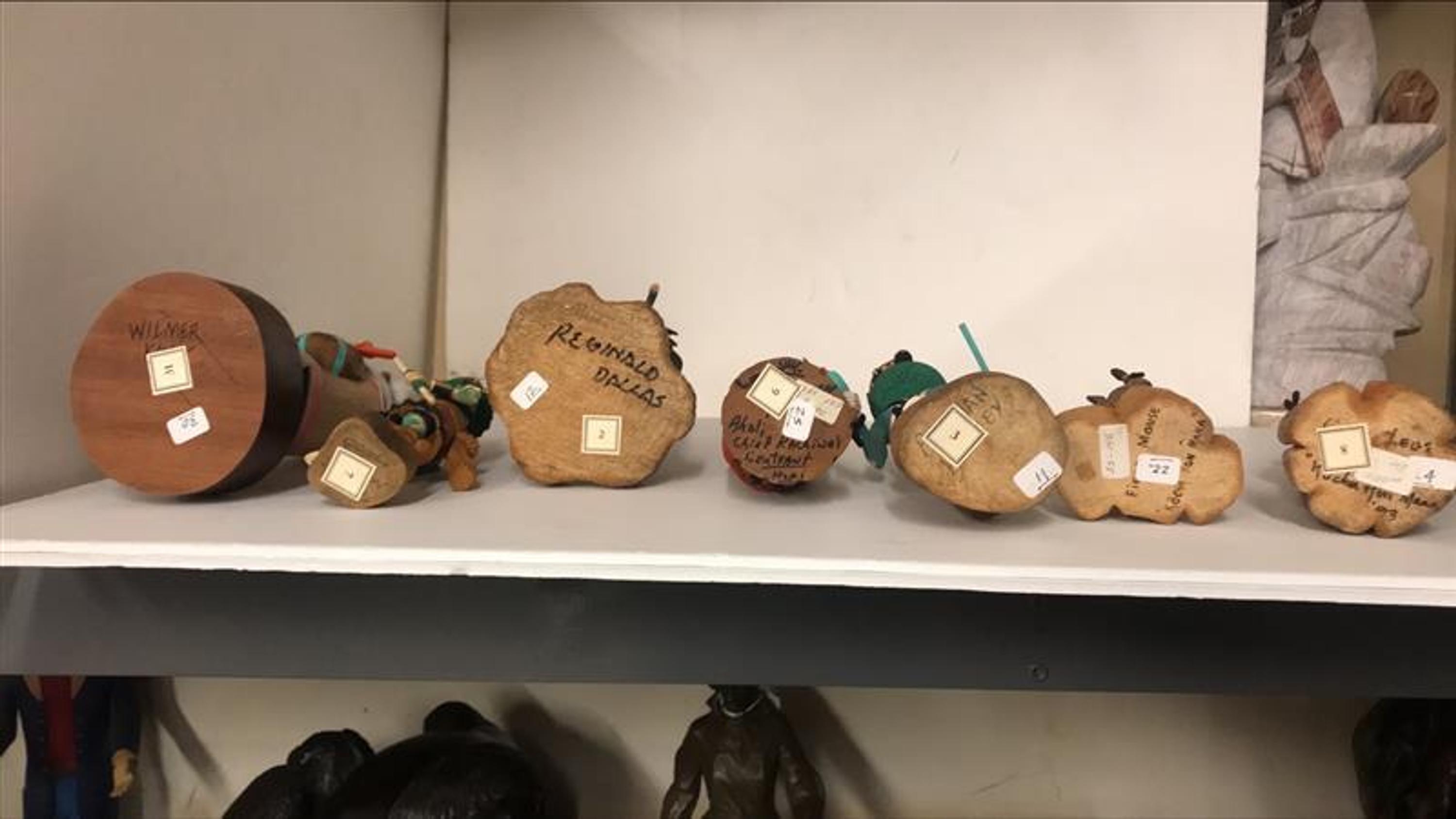 Collection of Hopi Katsinas, Including Nuvak'chin Mana by Wilmer Kaye