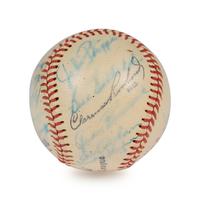 A 1951 Seattle Rainers Team Signed Autograph Baseball Featuring Rogers Hornsby (Beckett Authentication Services Letter),