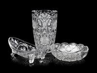 A Group of Nine Cut Glass Articles