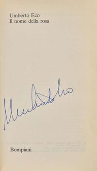 [Literature] Eco, Umberto: Group of 7 Signed Novels, Including 6 First Editions