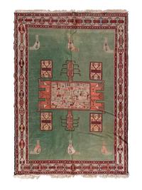 A Soumak Silk and Wool Blend Rug