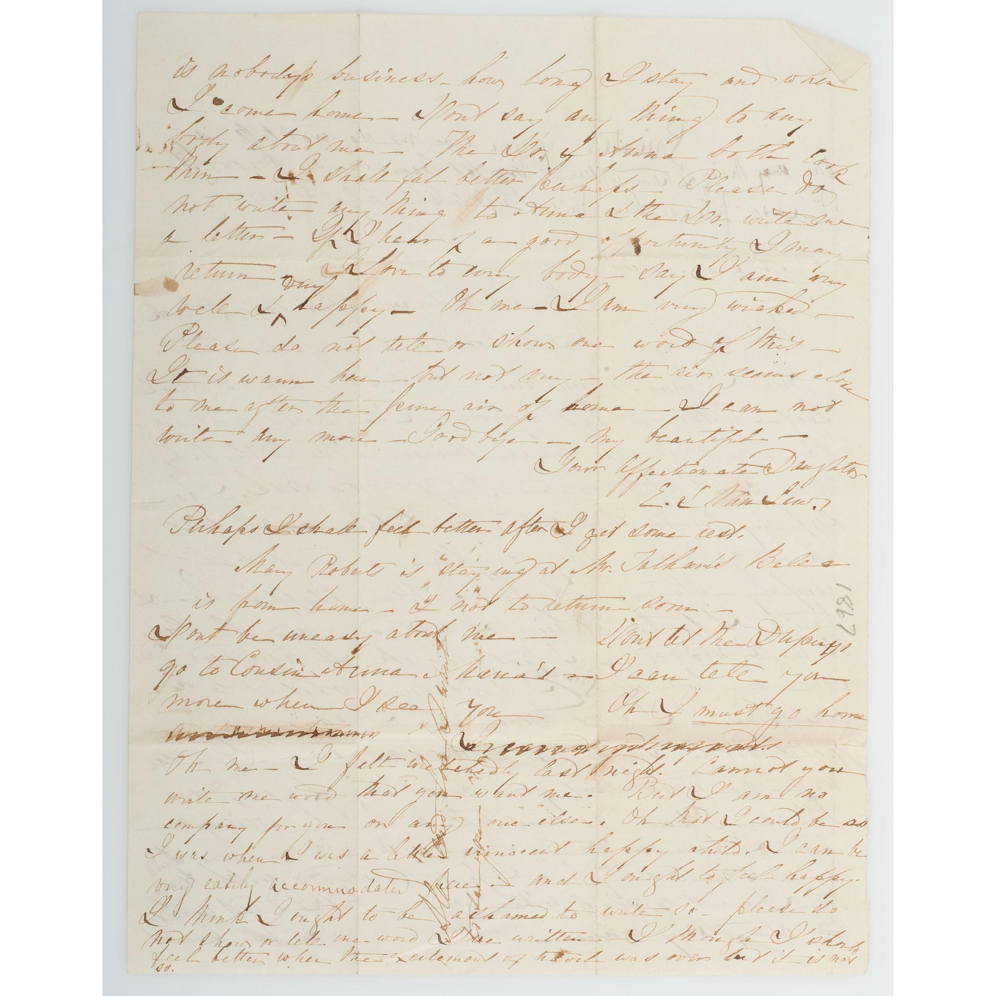 Van Lew Family Archive, Incl. Letters from Civil War Spymaster Elizabeth Van Lew and Slave-Turned-Spy Mary Bowser