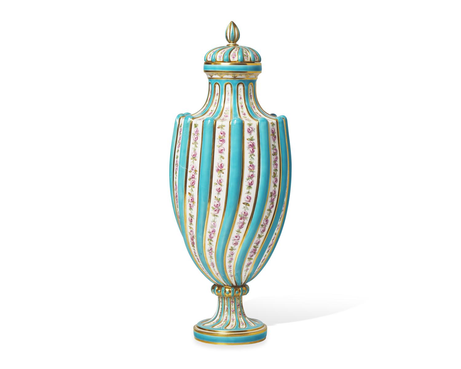 A Minton Porcelain Vase and Cover