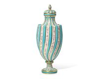 A Minton Porcelain Vase and Cover