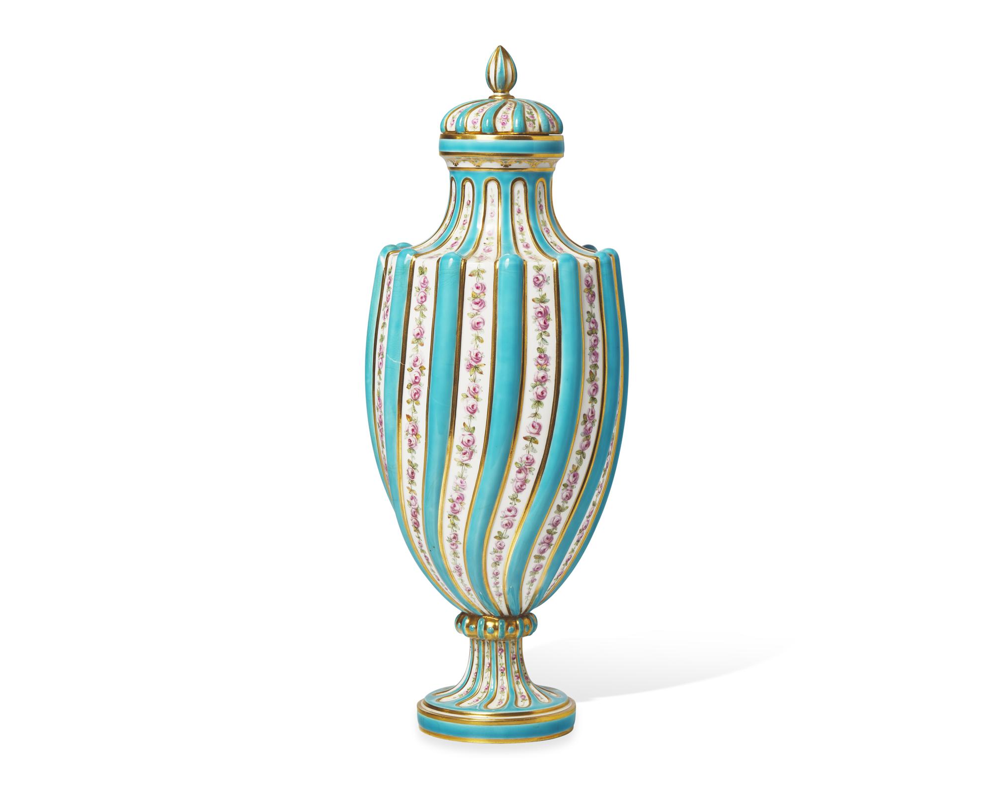 A Minton Porcelain Vase and Cover