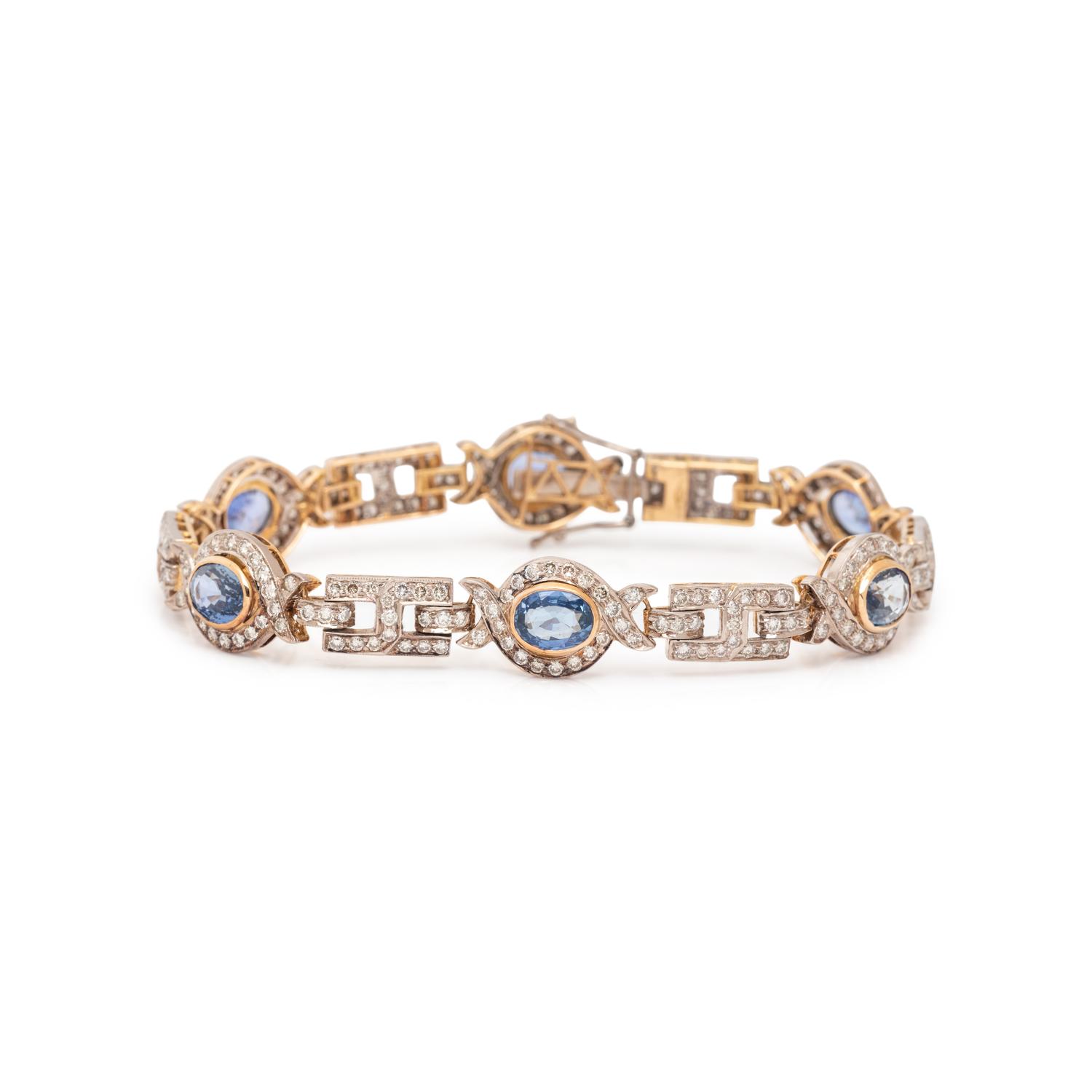 SAPPHIRE AND DIAMOND BRACELET