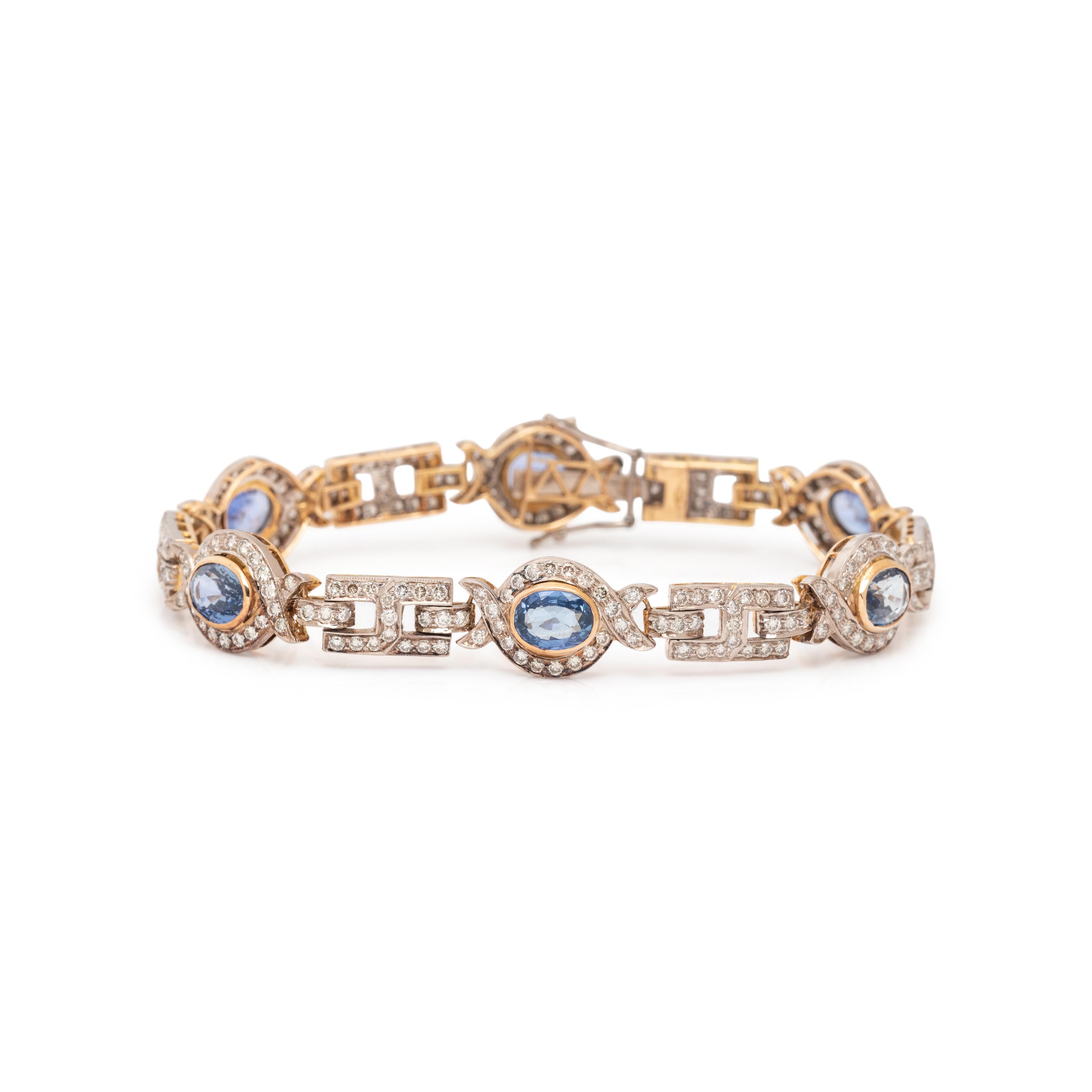 SAPPHIRE AND DIAMOND BRACELET