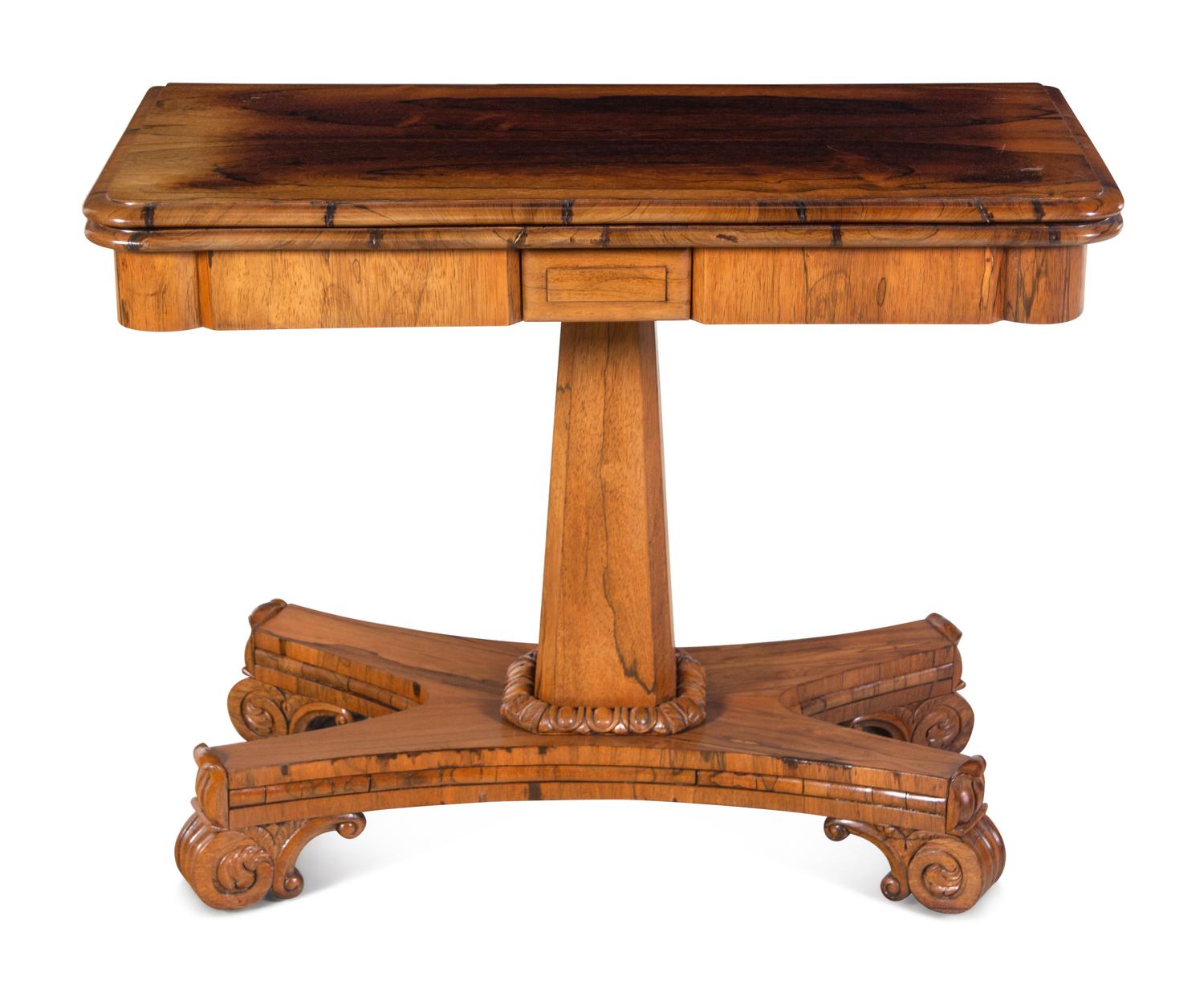 A Regency Rosewood Flip-Top Table
