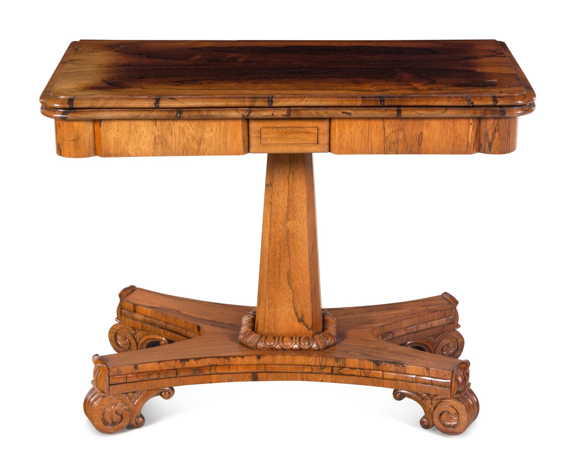 A Regency Rosewood Flip-Top Table