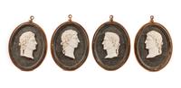 A Set of Four Italian Marble Relief Plaques
