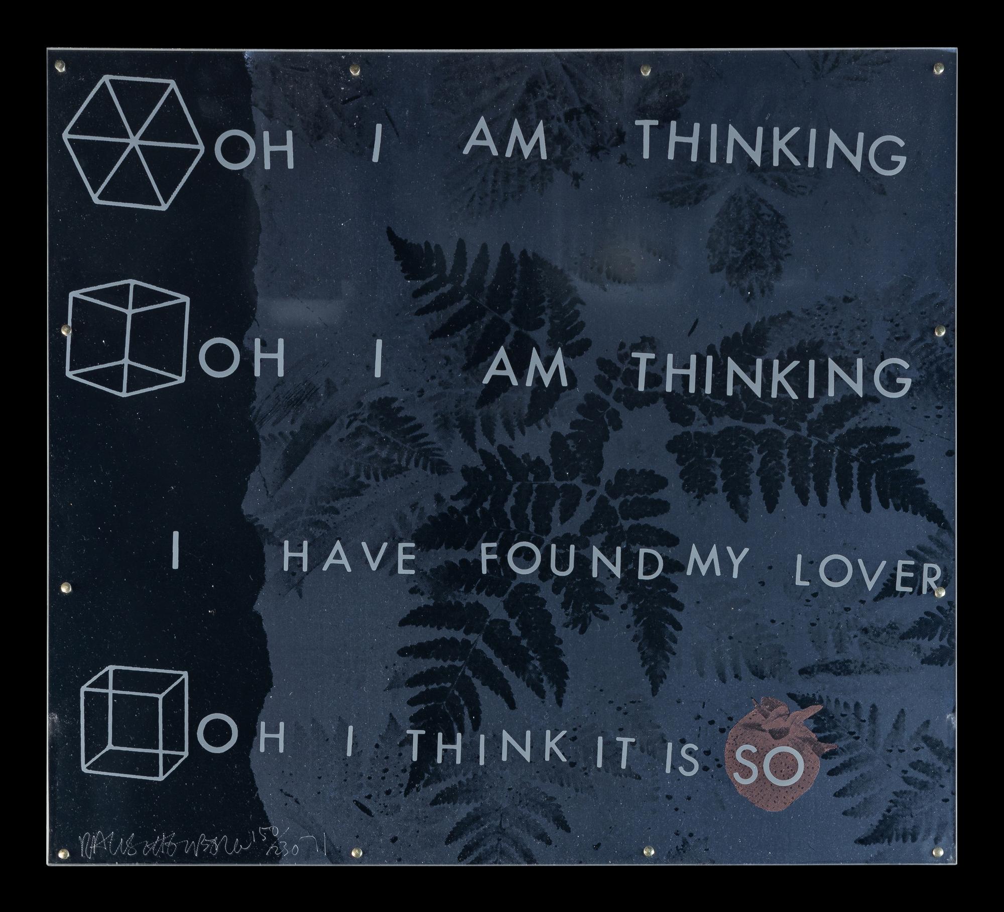 Opal Gospel (complete set of ten screenprints in colors on movable acrylic panels with the original Lucite base and screenprinted stainless steel cover), 1971