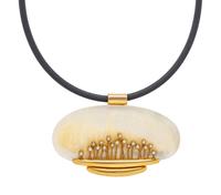 HANS BRUMANN, MOTHER-OF-PEARL AND DIAMOND CUSTOM DESIGNED PENDANT/NECKLACE