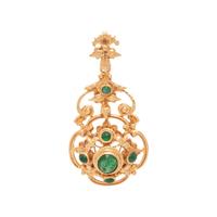 YELLOW GOLD AND EMERALD PENDANT