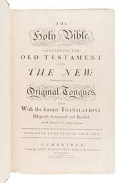 [BIBLE, in English]. The Holy Bible, containing the Old Testament and the New … Cambridge: John Baskerville, 1763.