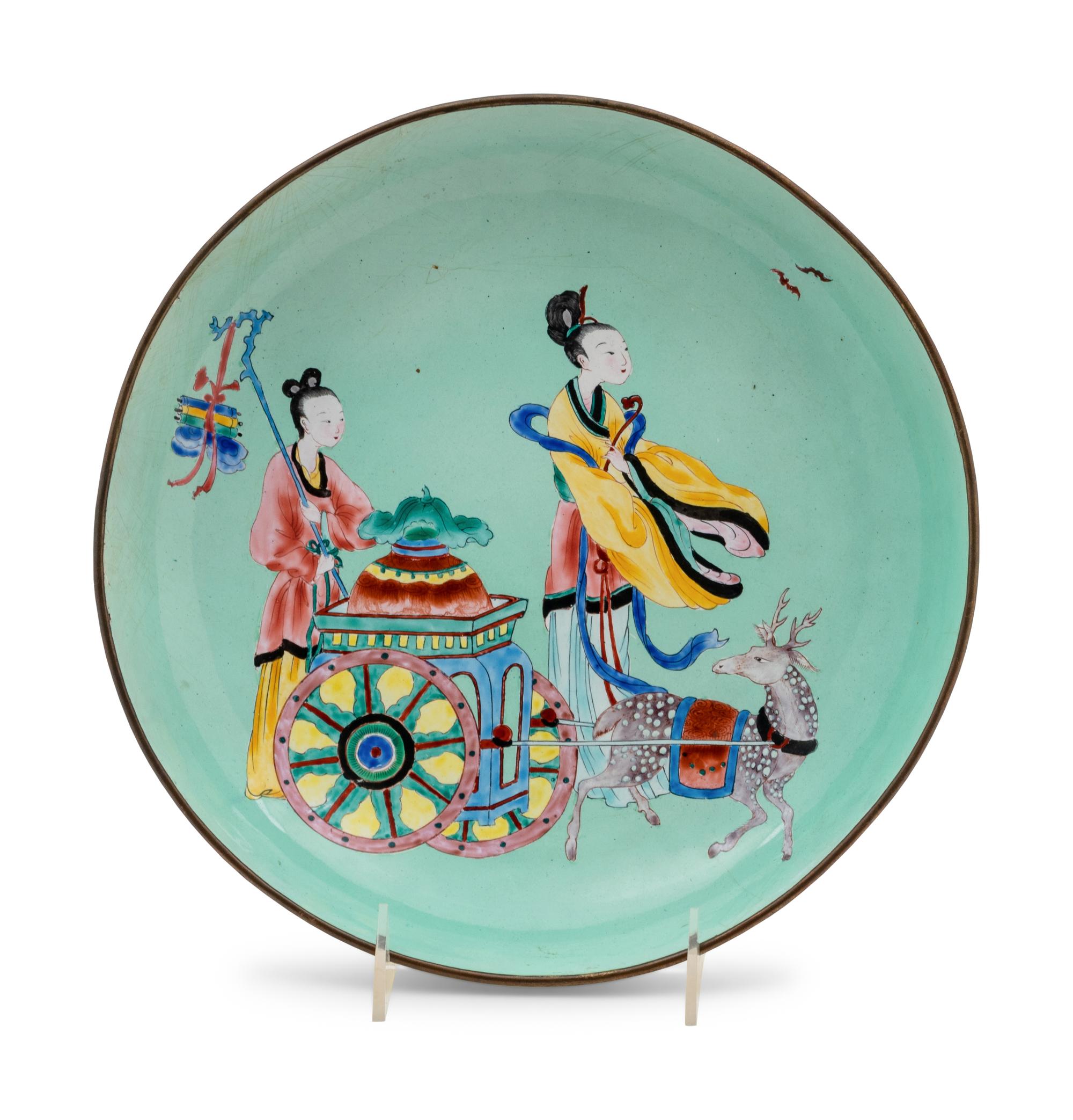 A Chinese Canton Enamel on Copper Plate
