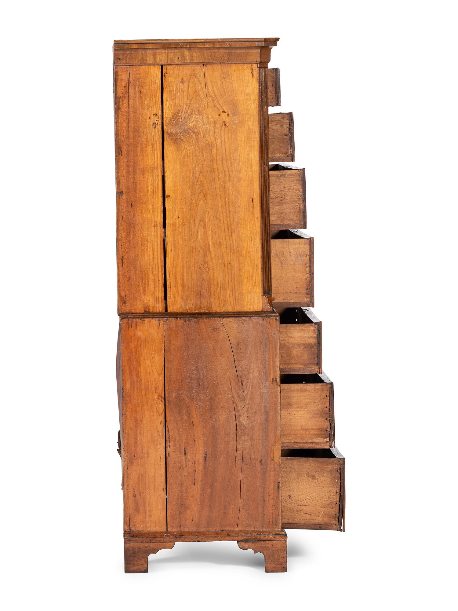 A George I Walnut Chest on Chest