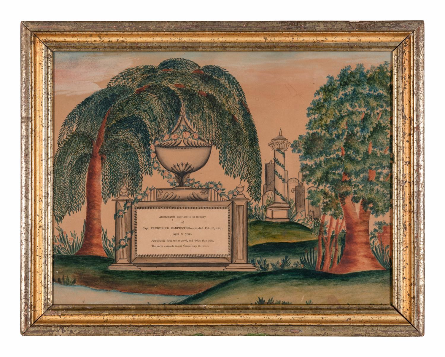 A Mourning Picture For Captain Frederick Carpenter (1766-1821)